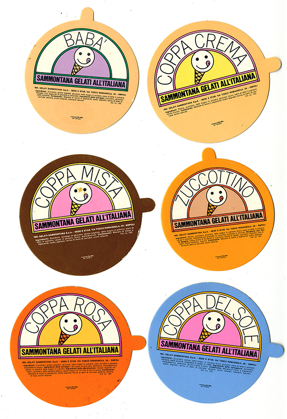 Logo for Sammontana Gelato with smiling ice cream cone